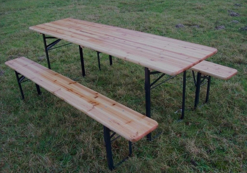 Te koop Setjes bierbanken + biertafel, Ophalen, Gebruikt, Overige