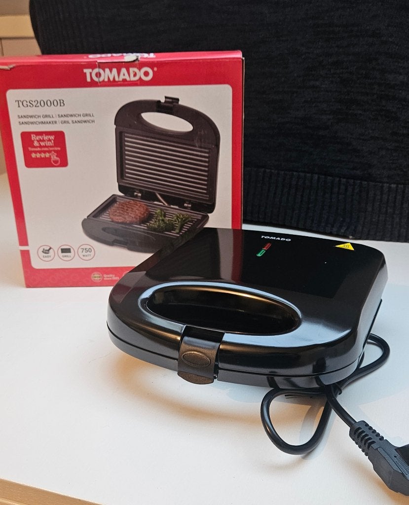 Tostiapparaat Tomado Nieuw, Witgoed en Apparatuur, Contactgrills, Ophalen, Nieuw