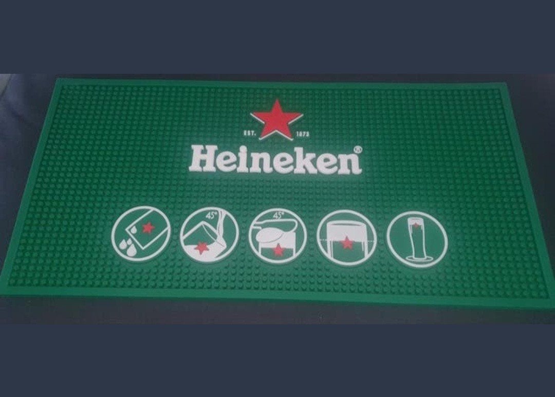 Heineken barmat, Verzamelen, Biermerken, Ophalen of Verzenden, Heineken