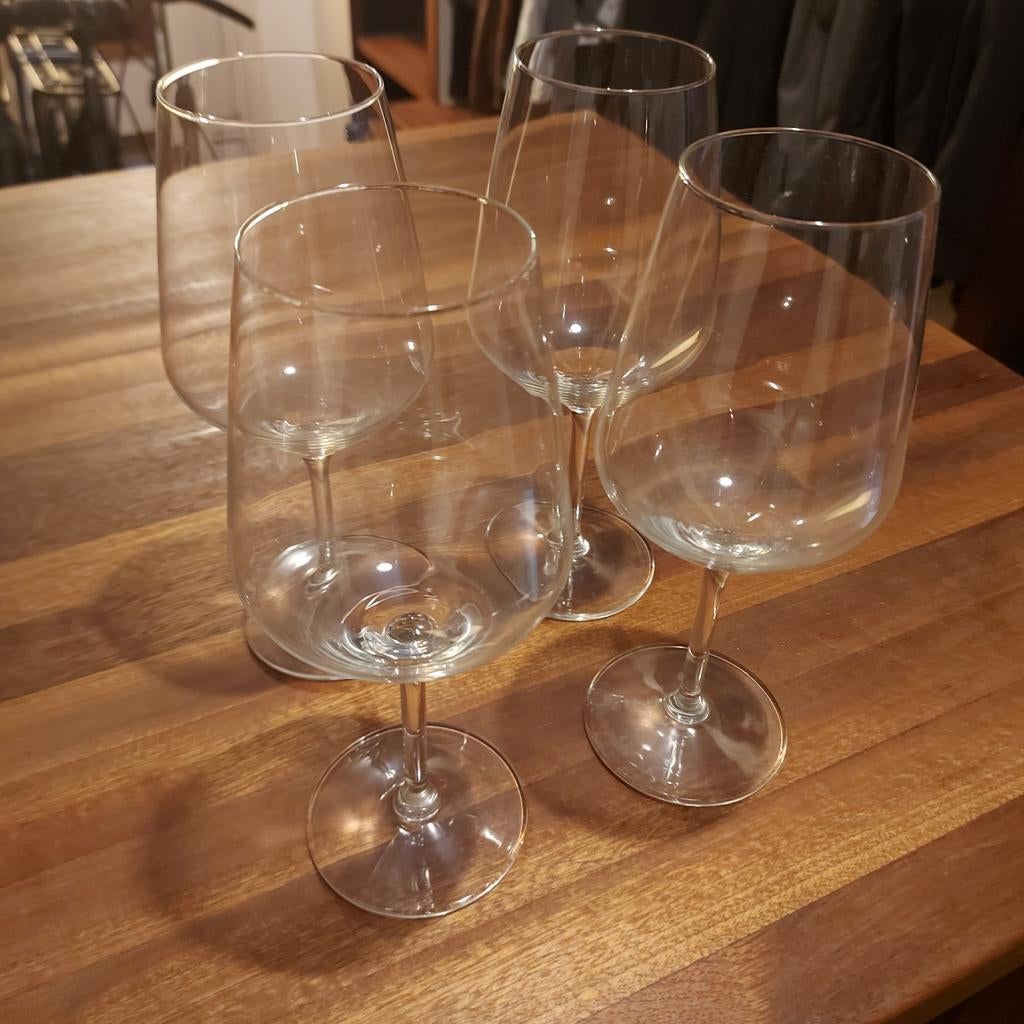 Set van 4 Villeroy & Boch Vivo witte wijnglazen, Ophalen of Verzenden, Nieuw, Glas, Glas of Glazen