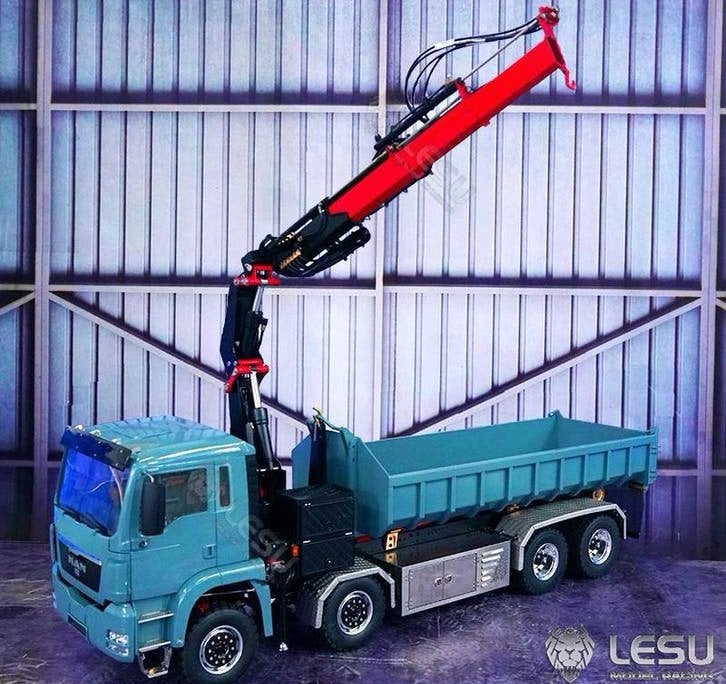 Opbouw autolaadkraan + Jib Lesu RC 1/14 Kit, Ophalen of Verzenden, Nieuw, Schaal 1:14, Auto onroad