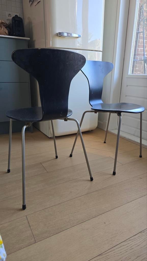 Vroege editie Fritz Hansen stoelen De Mug, Deens 50s design, Ophalen of Verzenden