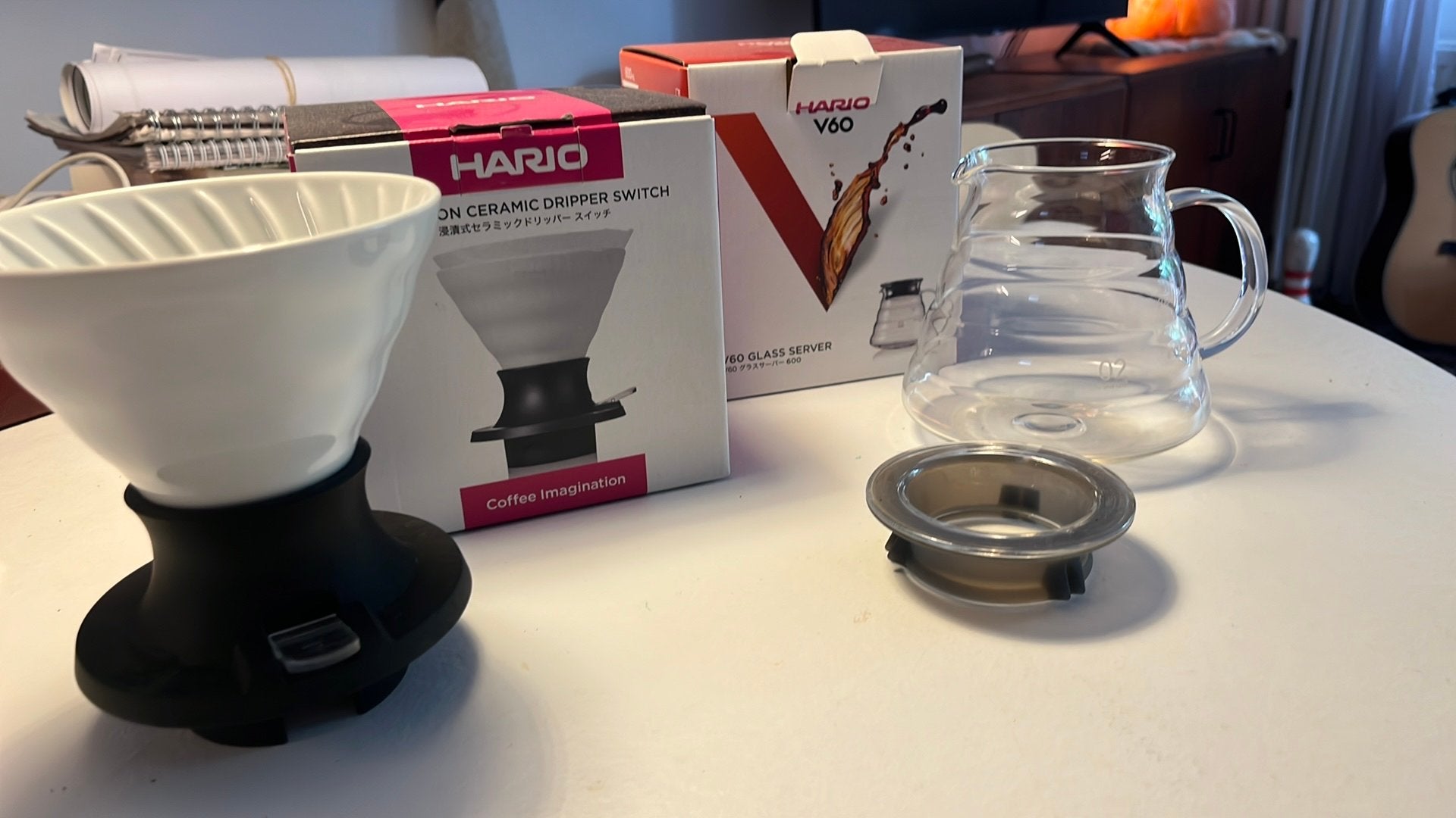 Hario V60 Complete set, Ophalen of Verzenden, Zo goed als nieuw