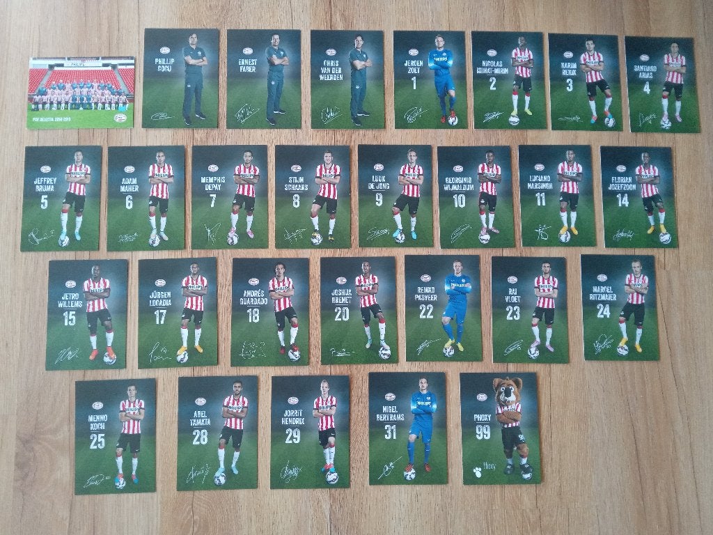 Complete 2014-2015 set spelerskaarten van PSV, Ophalen of Verzenden, Nieuw, PSV, Spelerskaart