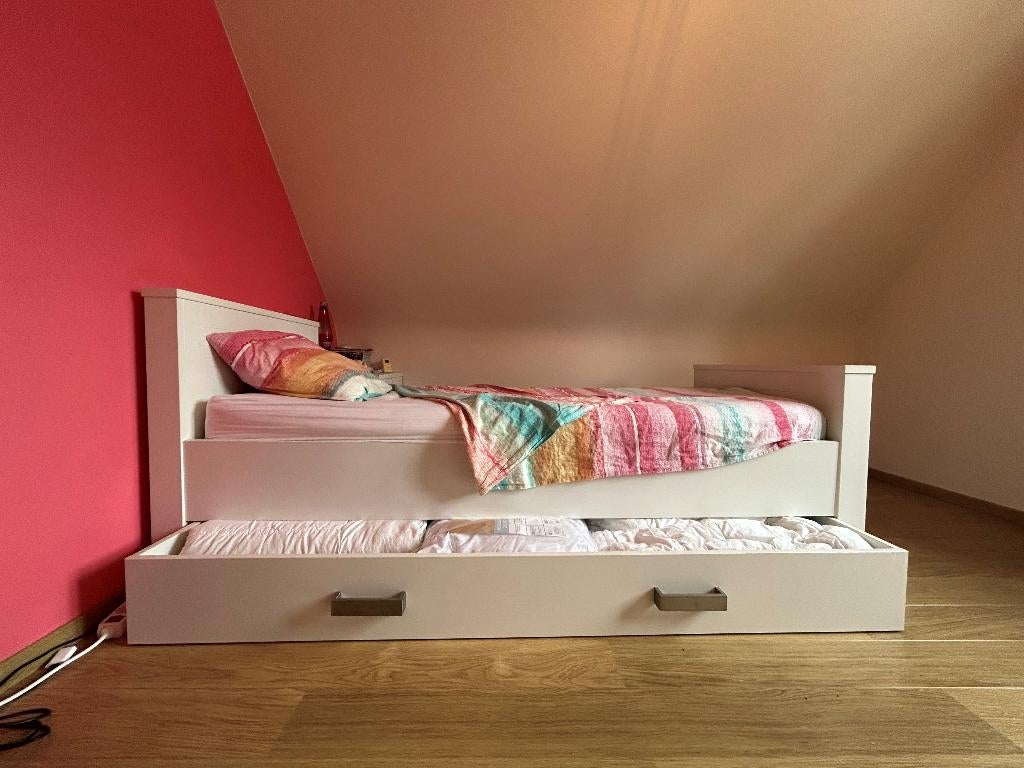 Bopita bed met bedlade - uitstekende staat, Ophalen, 85 tot 100 cm, Zo goed als nieuw, Lattenbodem