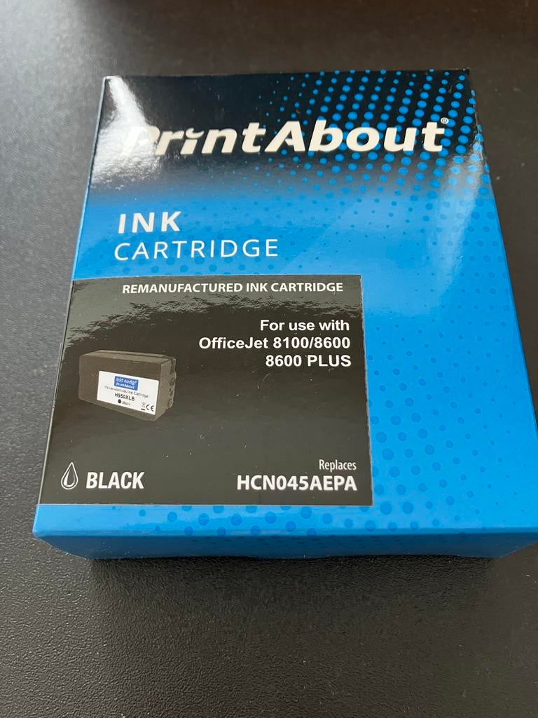 PrintAbout inktcartridge zwart voor HP OfficeJet Pro, Ophalen of Verzenden, Nieuw, Cartridge