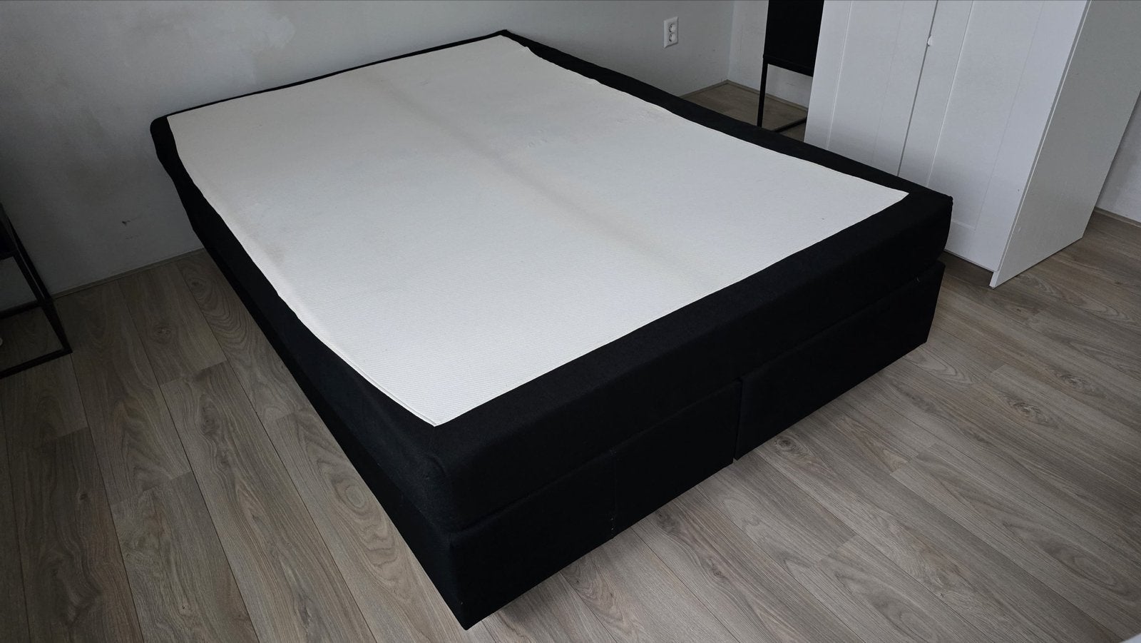 IKEA ESPEVÄR boxspring / twijfelaar 140x200, Ophalen, Zwart, Tweepersoons, 140 cm