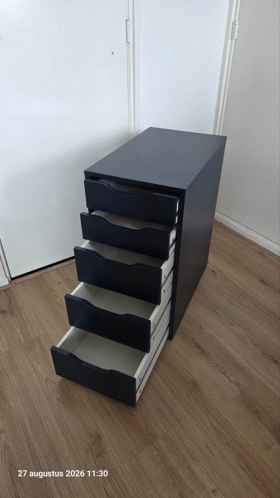 IKEA Alex ladeblok - Donkerblauw, Huis en Inrichting, Kasten | Ladekasten, Ophalen, Overige materialen, Minder dan 50 cm, Gebruikt