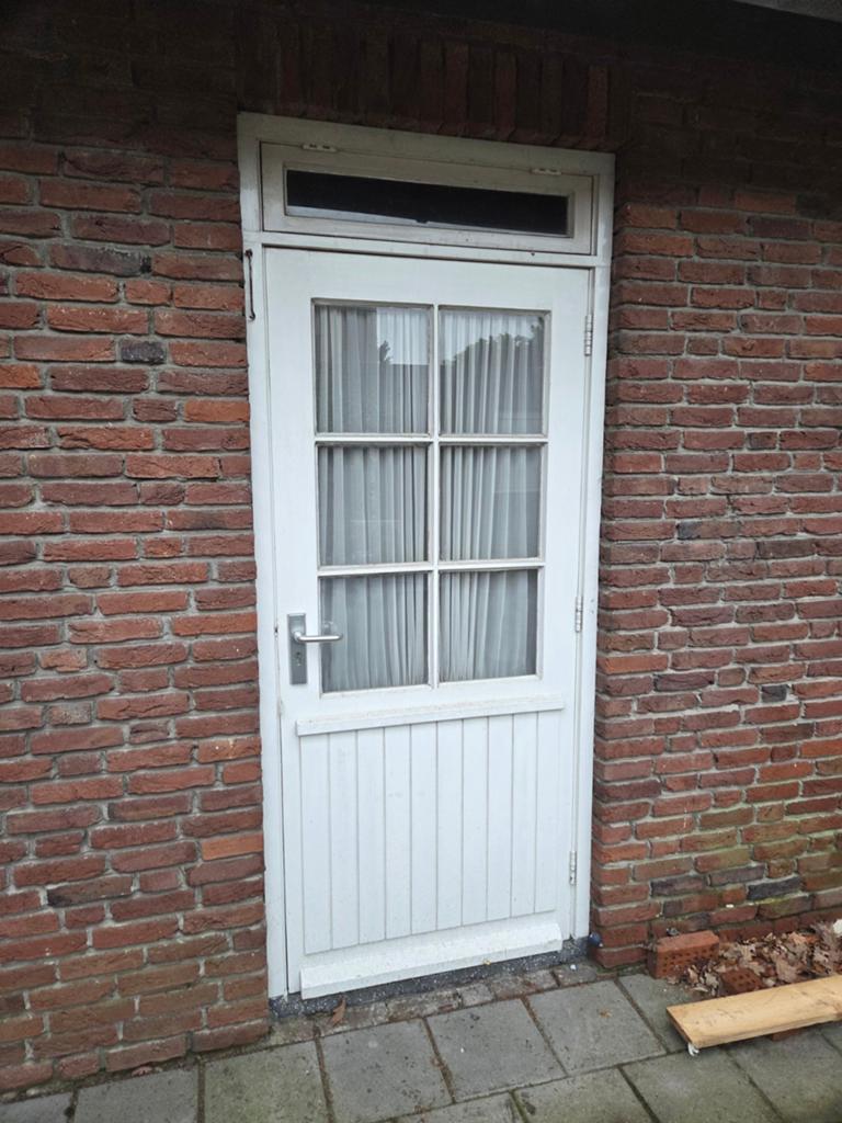 Buitendeur/balkondeur 87x201,5 met bovenlicht, Ophalen, Gebruikt, 80 tot 100 cm, 215 cm of meer