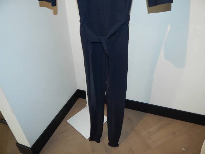 Studio Anneloes travel stretch broek pak jumpsuit knopen S, Studio Anneloes, Verzenden, Zwart, Zo goed als nieuw