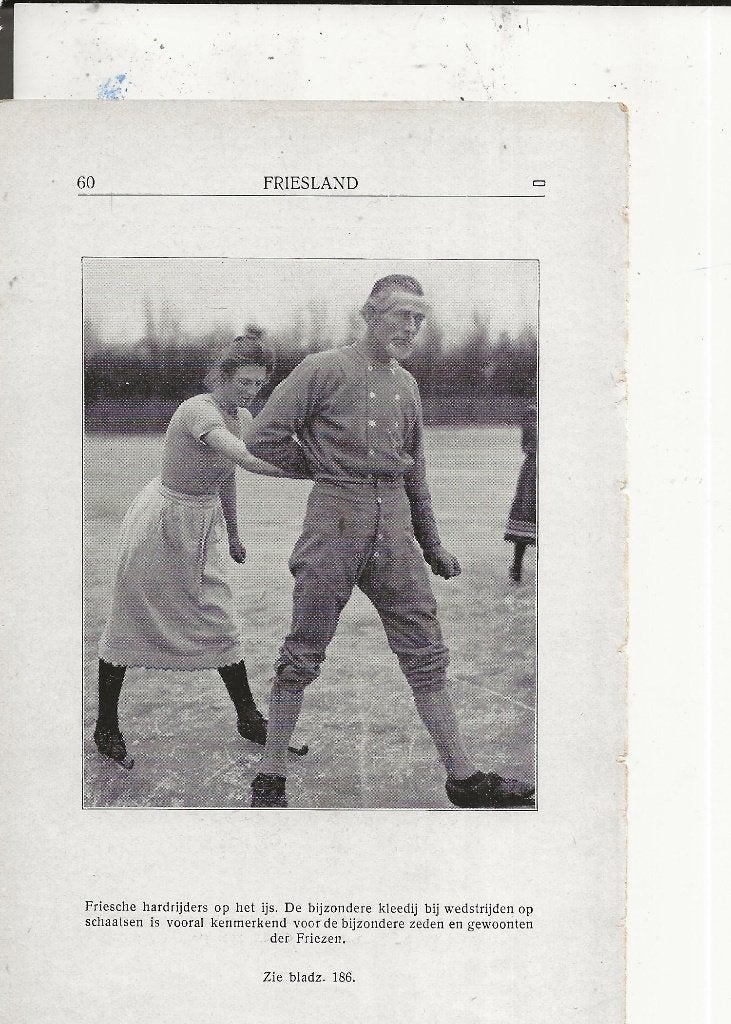 Friesland Hardrijders op de schaats Kleederdracht!, Ophalen of Verzenden, Voor 1920, Ongelopen, Friesland