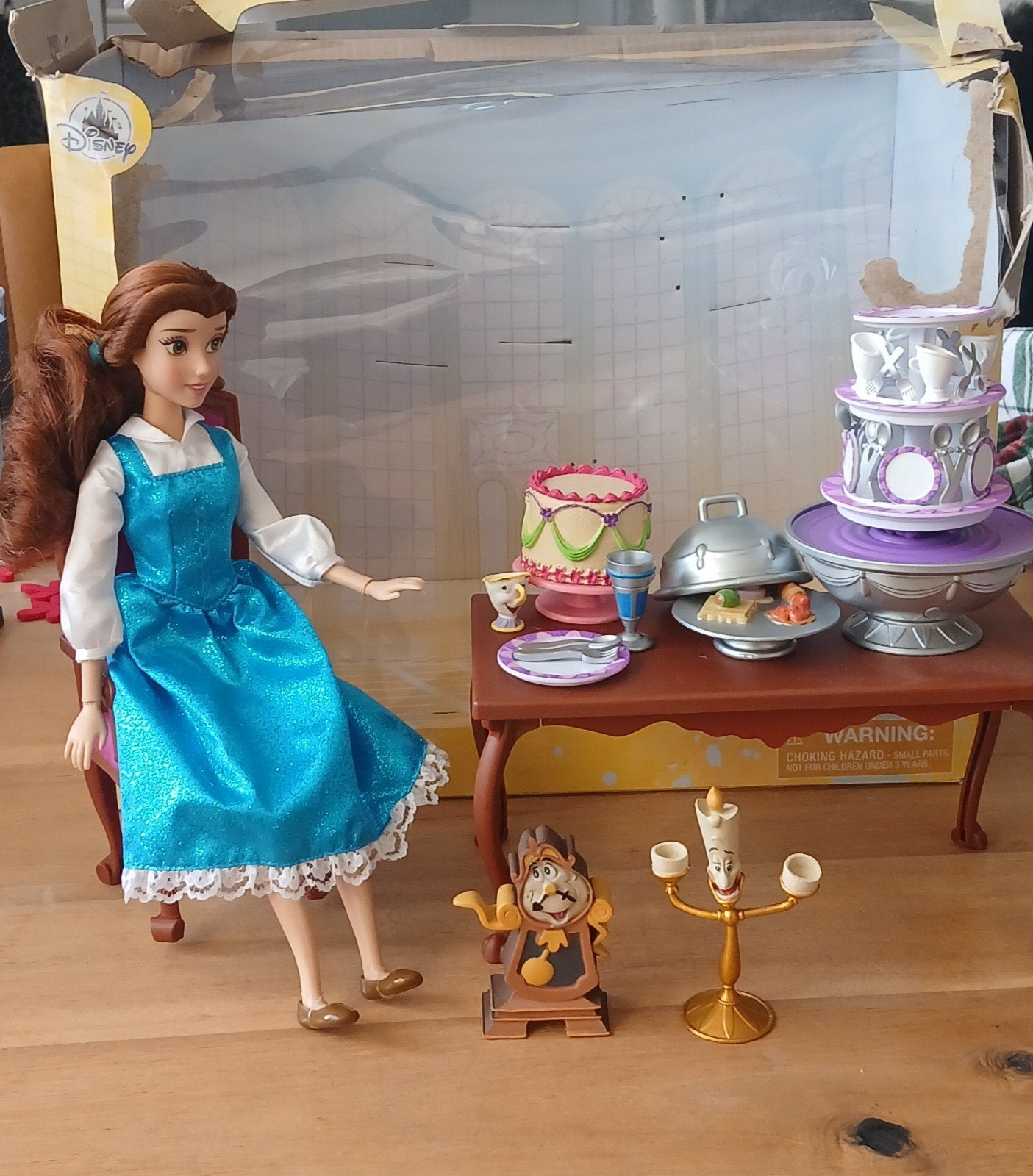 Belle Dinner Party - Disney Store, Ophalen of Verzenden, Gebruikt, Poppenhuis