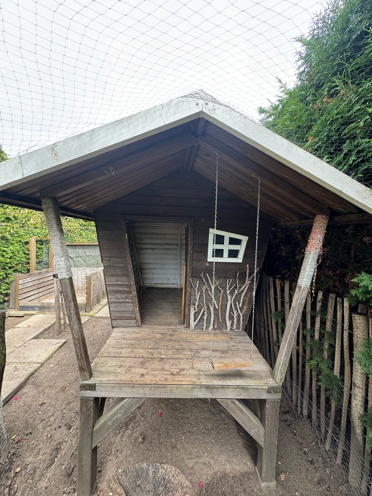 Kippenhok, Ophalen, Gebruikt, Hout