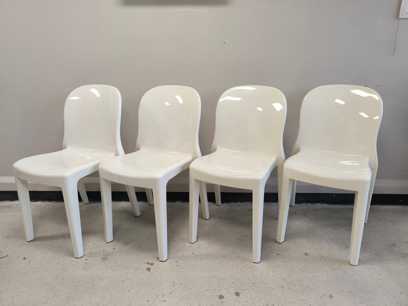 Set van 4, Philippe Starck eetkamerstoelen, Huis en Inrichting, Stoelen, Ophalen, Gebruikt, Wit, Vier