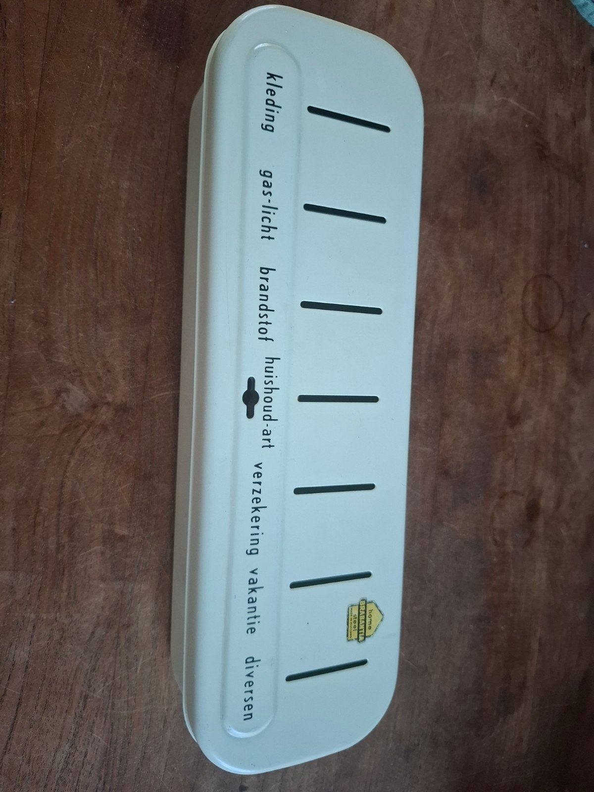 Brabantia huishoud spaarpot vintage, Ophalen of Verzenden, Zo goed als nieuw, Metaal of Blik, Overige thema's
