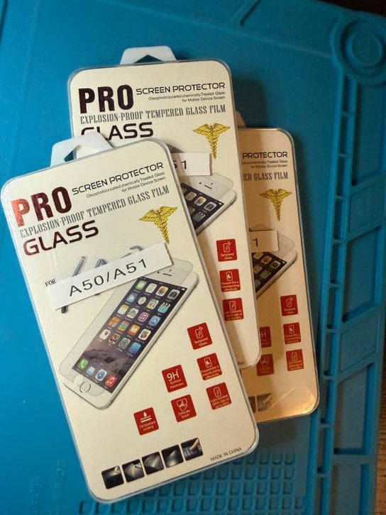 Set van 3 Tempered Glass Screenprotector Samsung A50 / A51, Ophalen of Verzenden, Nieuw, Bescherming, Samsung