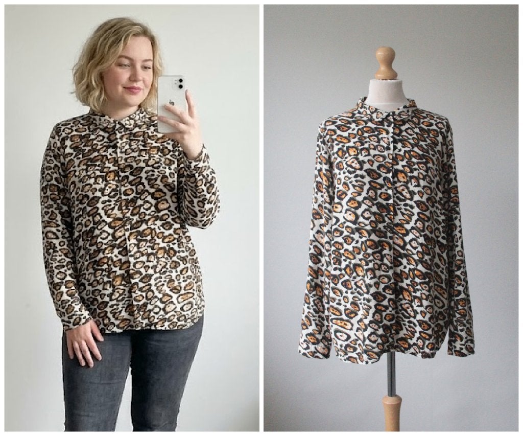 Geisha - prachtige luipaard blouse / zwart oranje / maat 44, Verzenden, Maat 42/44 (L), Zo goed als nieuw, Geisha
