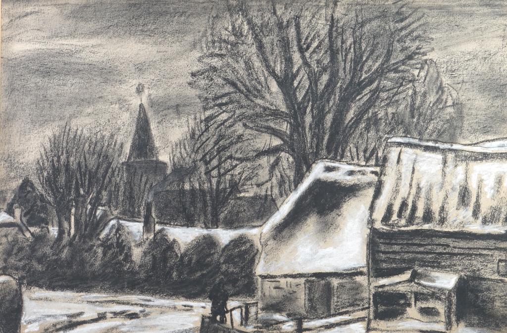 Leo Gestel, Blaricum in de sneeuw, Ophalen of Verzenden