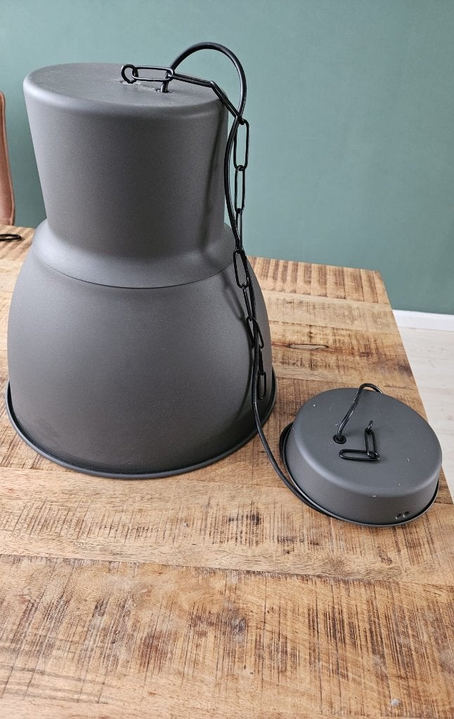 Hektar Ikea donker grijs h=40cm rond 38cm., Ophalen of Verzenden, Gebruikt, Metaal