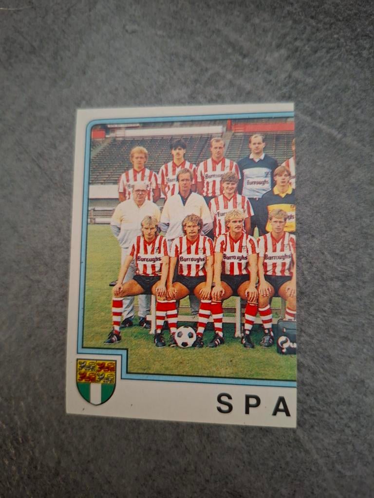 Panini sticker Voetbal 86. Deel teamfoto Sparta Rotterdam., Ophalen of Verzenden, Zo goed als nieuw, Sticker