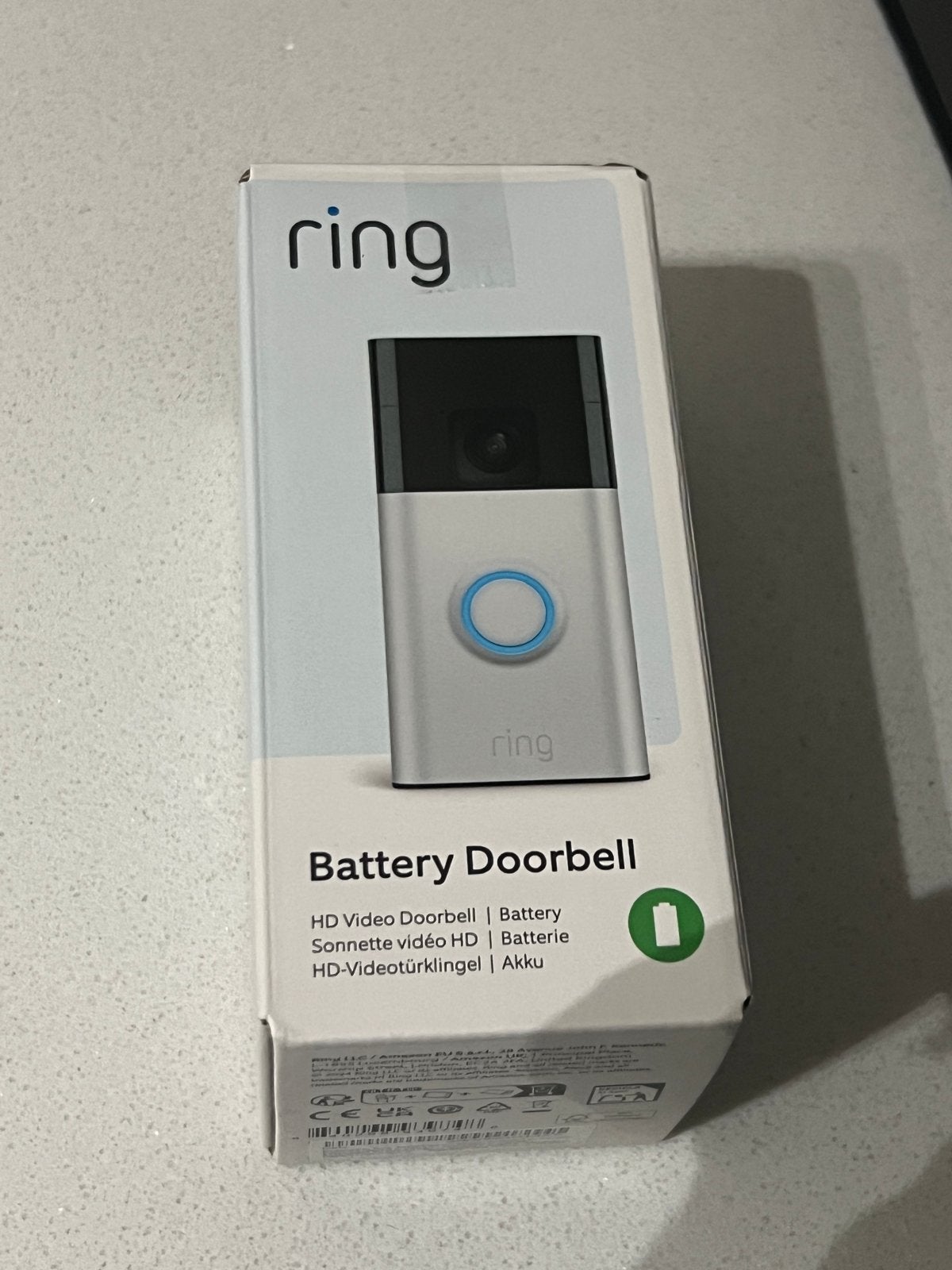 Ring Battery Video Deurbel - Nieuw in doos, Ophalen, Bewegingsdetectiesensor, Nieuw, Draadloos