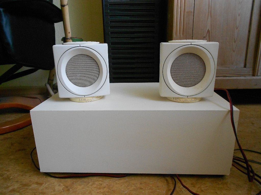 Bose accoustimass subwoofer en wharfedale satelieten, Ophalen, Gebruikt, Subwoofer, Bose