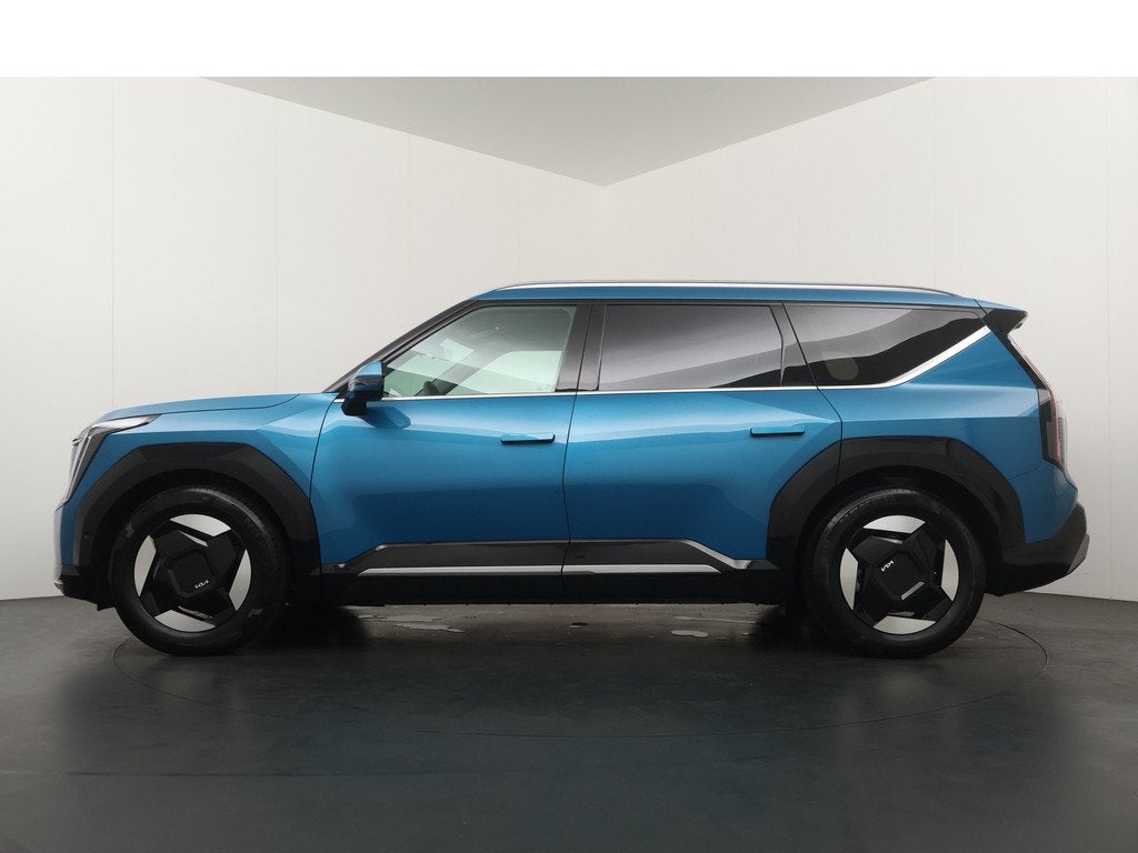 Kia EV9 Launch Edition 99.8 kWh - SOH 98,8% - Trekhaak - Ada, Auto's, Kia, 124 €/maand, Met garantie (alle), Blauw, 7 stoelen