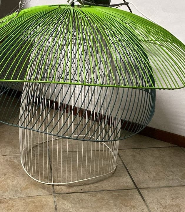 Forestier Papillon hanglamp  blauw/groen/wit., Huis en Inrichting, Lampen | Hanglampen, Ophalen, Zo goed als nieuw, Minder dan 50 cm