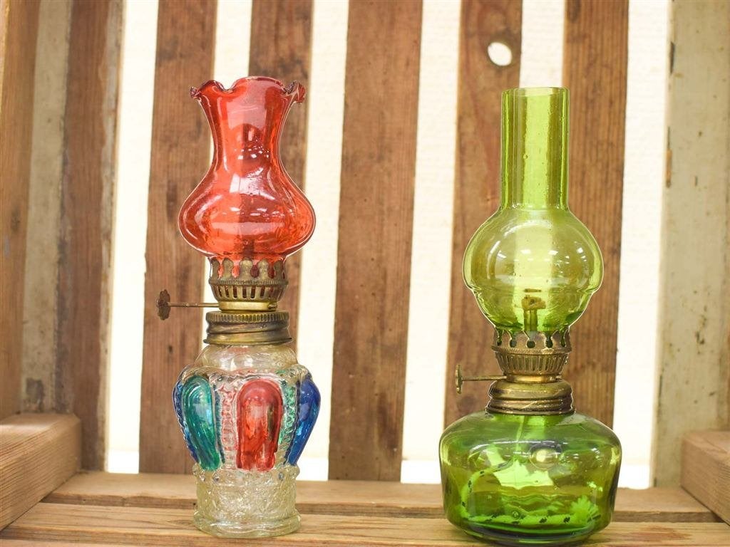 2 stuks Glazen Olielampjes 51717