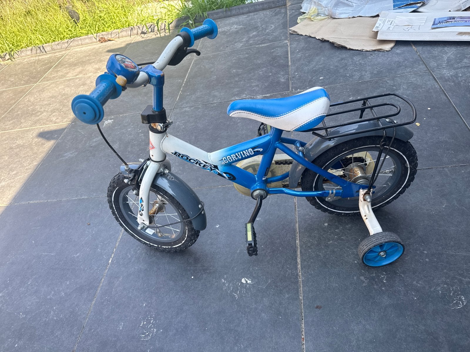 Kinderfiets Rocket Carving - Goede staat, Zijwieltjes, Velgrem, Ophalen of Verzenden, Minder dan 16 inch