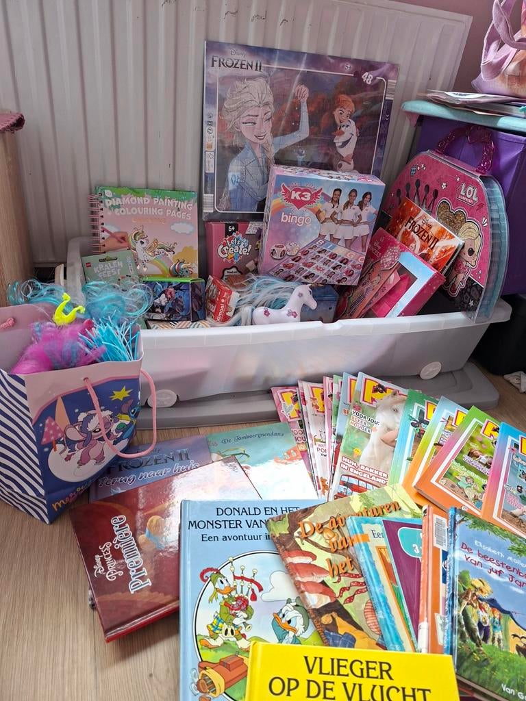 Partijtje speelgoed en boeken, Ophalen