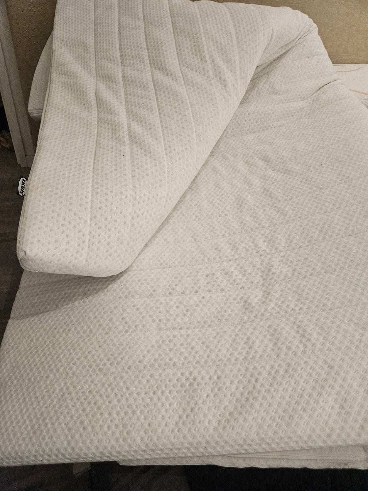 IKEA NISSEHOLM Topper, wit, 180x200 cm, Ophalen, Tweepersoons, Zo goed als nieuw, Matras