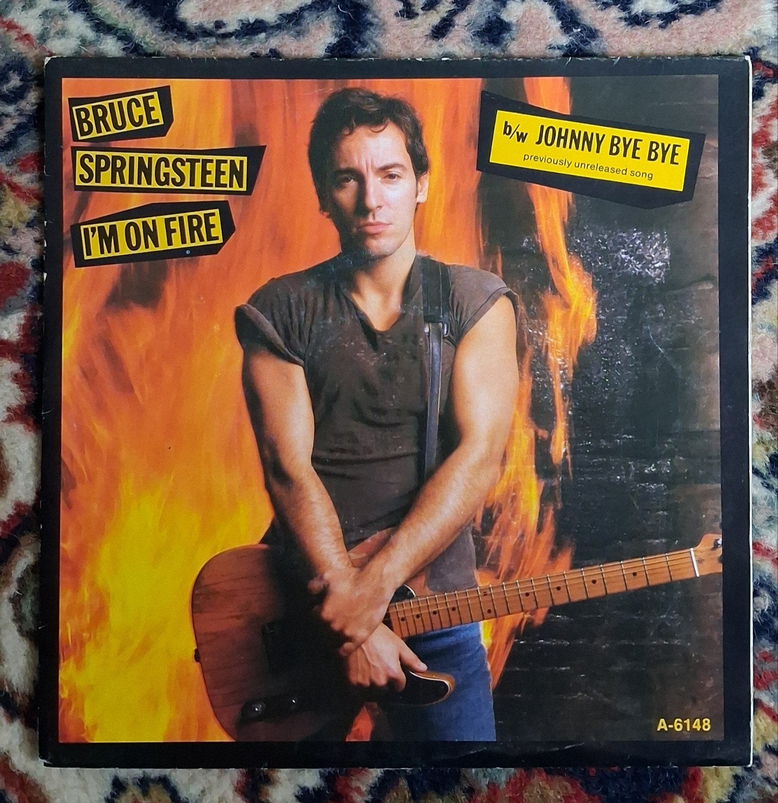 Bruce Springsteen - I'm On Fire / Johnny Bye Bye (7 inch, 7 inch, Zo goed als nieuw, Pop, EP