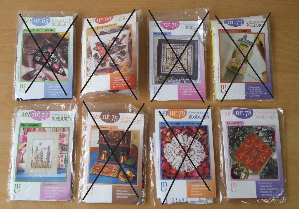 2 x Creatief Borduren Pakketjes - lot 4, Ophalen of Verzenden, Zo goed als nieuw, Nvt, Handborduren