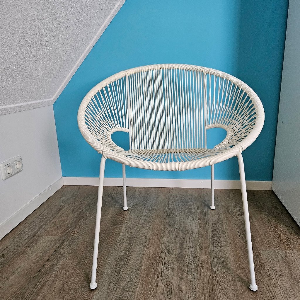 stoeltje, Huis en Inrichting, Stoelen, Ophalen, Kunststof, Wit, Zo goed als nieuw