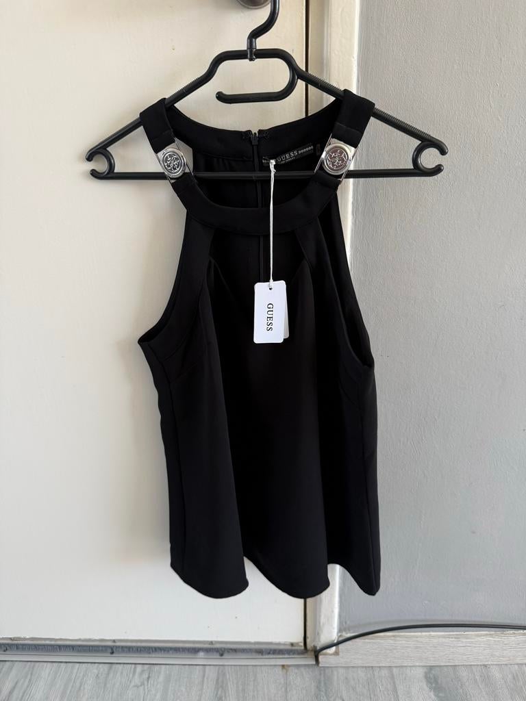 Guess Hemd voor dames nieuw met kaartjes, Zwart, Nieuw, Zonder mouw, Ophalen