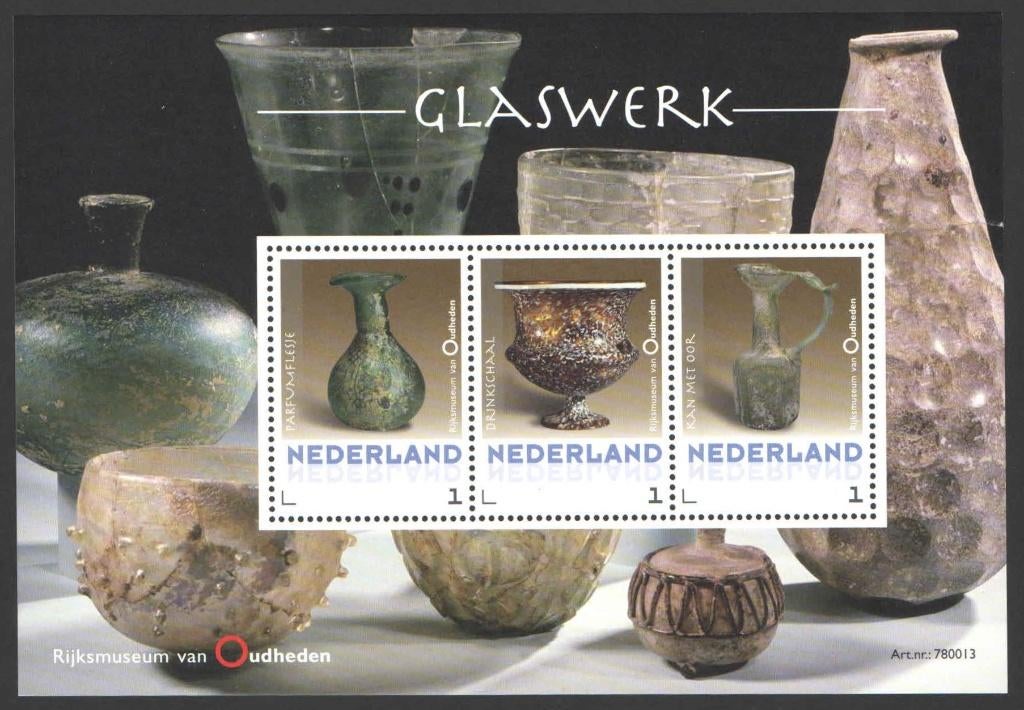 Postzegels Museum van Oudheden: Glaswerk, Ophalen of Verzenden, Na 1940, Postfris