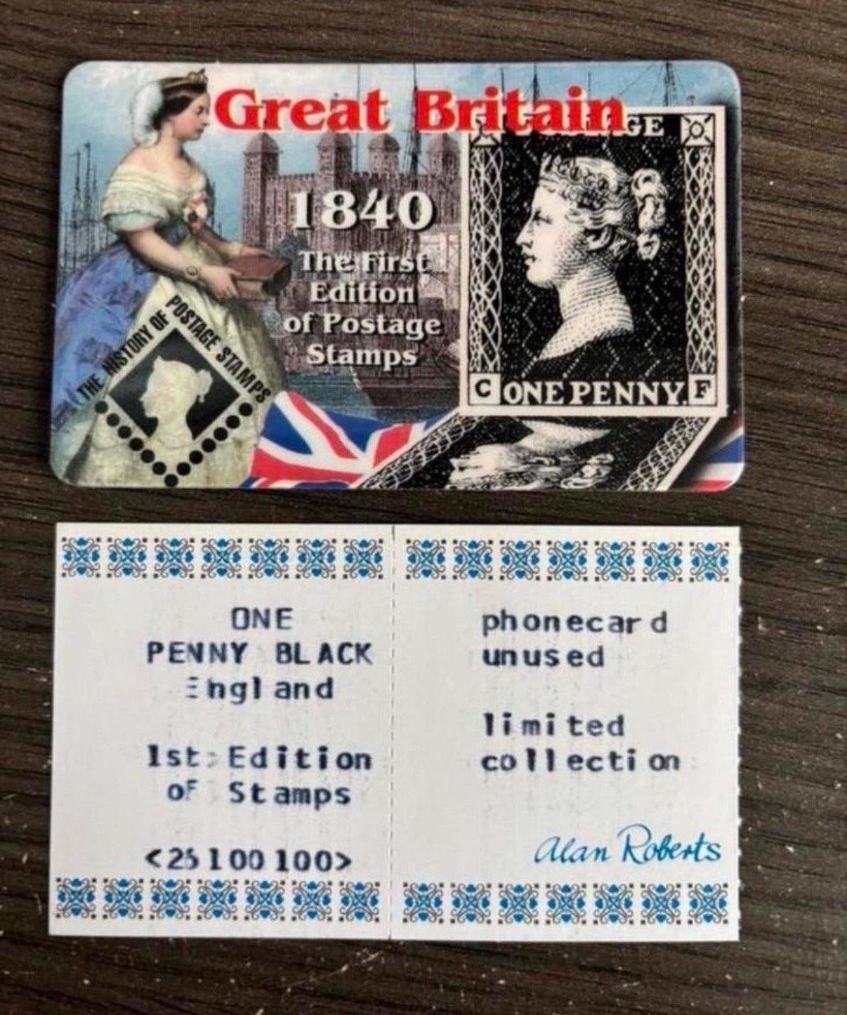 Telefoonkaart: Great Britain 1840 Penny Black Eerste Editie, Ophalen of Verzenden, Buitenland