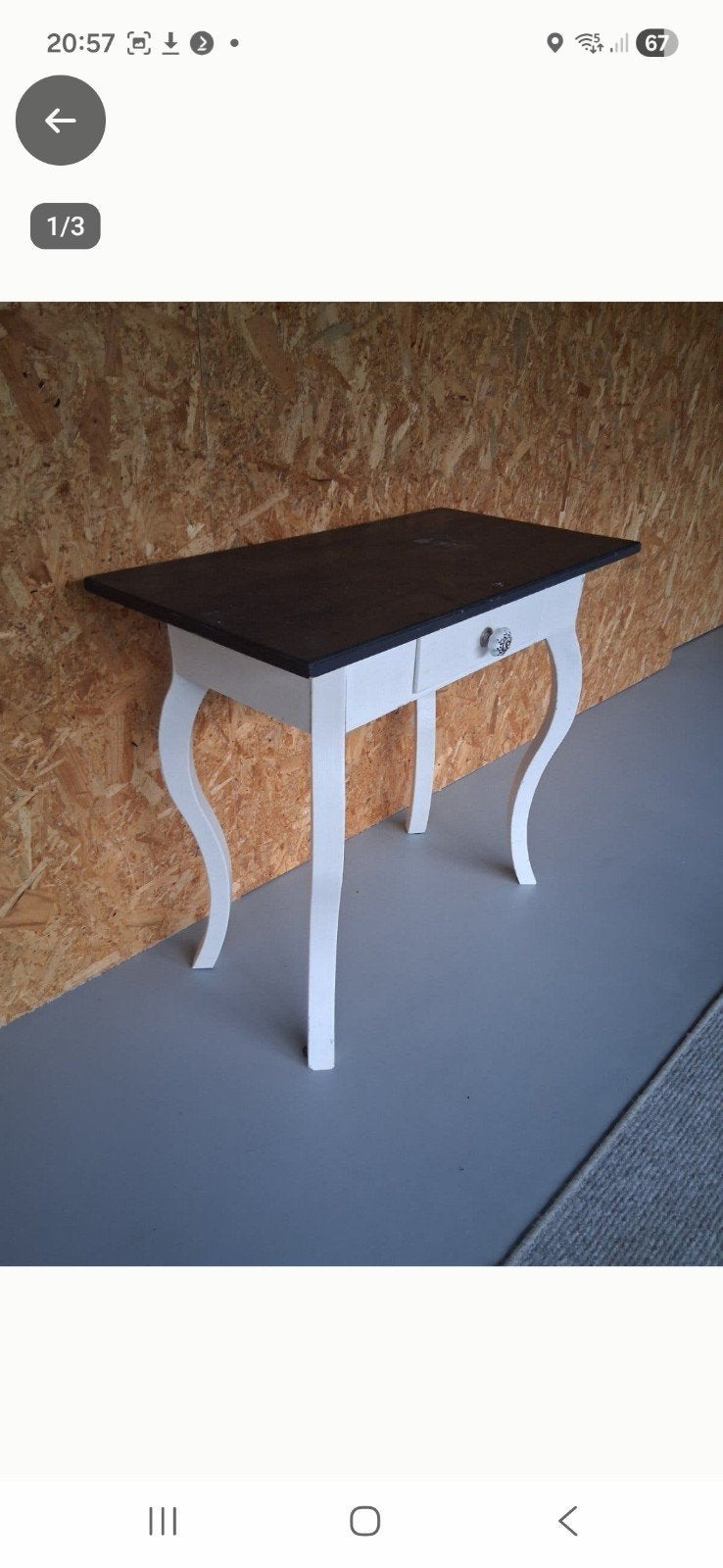 Brocant sidetable/Make-up tafel hout, Ophalen, Gebruikt, 75 cm of meer, 60 cm of meer