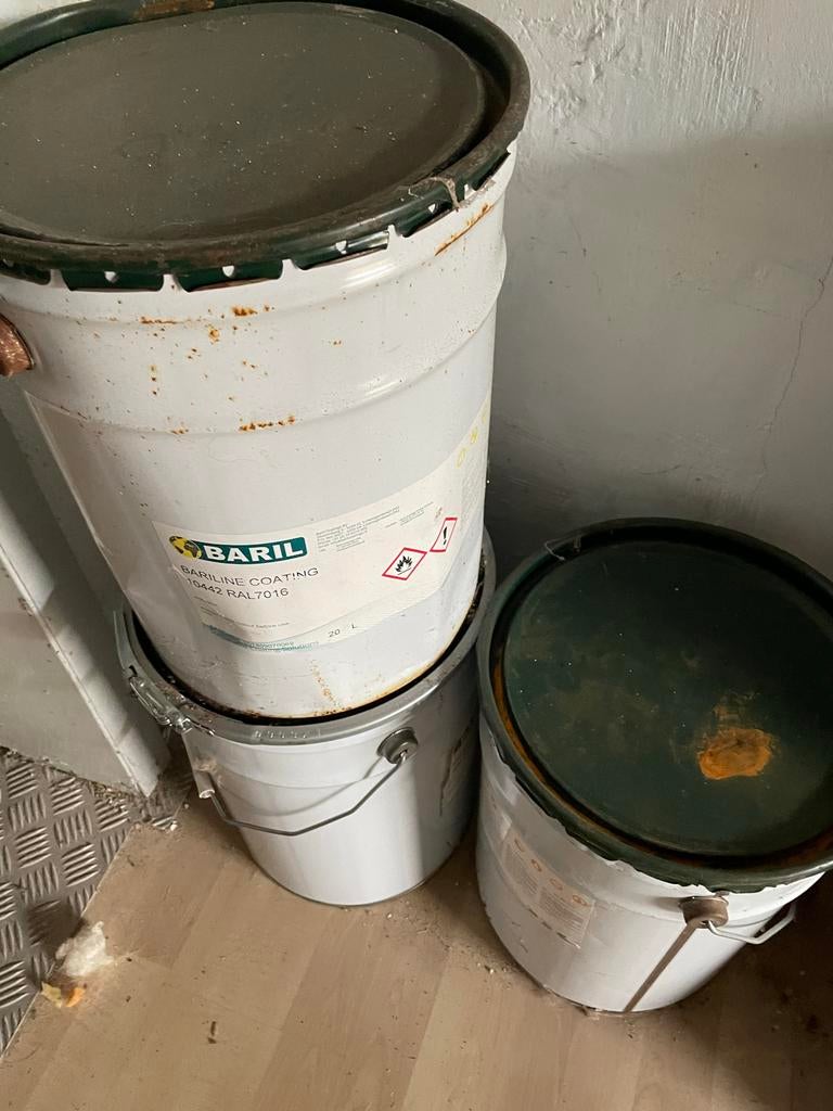 Baril verf - Bariline Coating 10442 RAL7016 (20L), Nieuw, Ophalen of Verzenden, Verf, 15 tot 20 liter