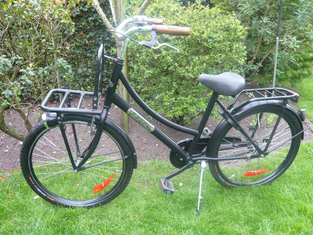 mooie zwarte 24inch-43cm popal transportfiets, Ophalen, Gebruikt, 24 inch, Handrem