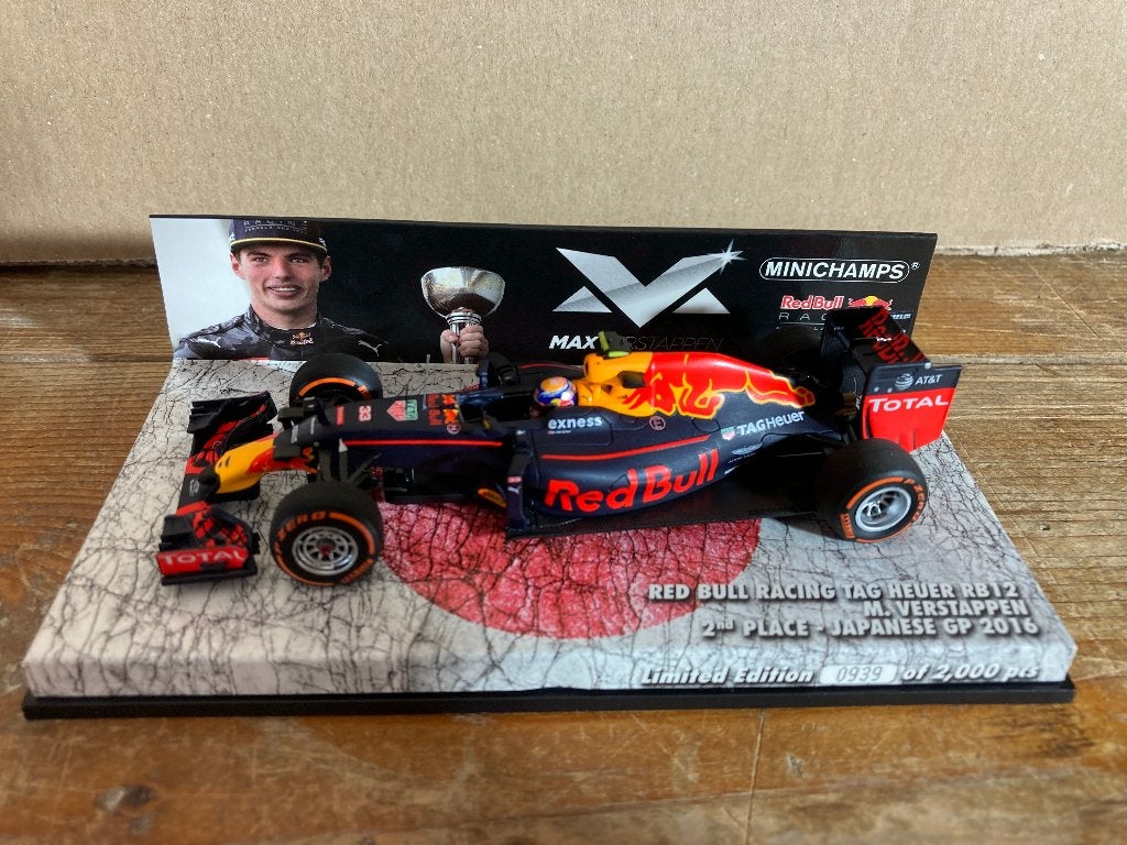 Max Verstappen 1:43 editie 13 2e plaats Japan GP 2016, Verzamelen, Ophalen of Verzenden, Nieuw, Formule 1