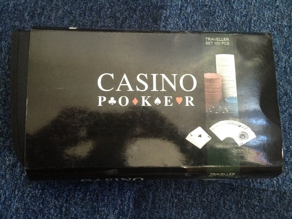 Casino Poker Traveller Set 100 stuks, Vijf spelers of meer, Ophalen, Zo goed als nieuw, Onbekend