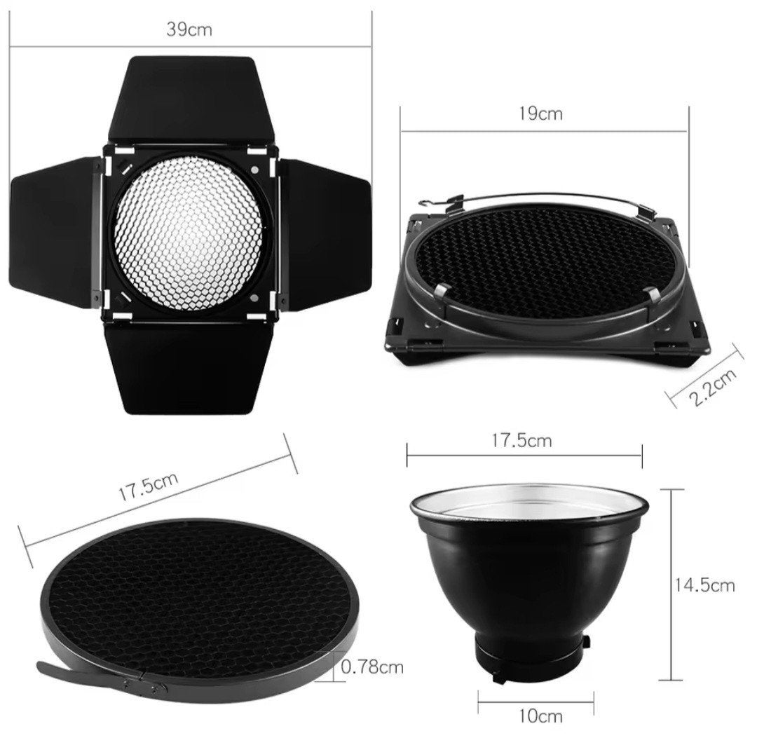 Godox Bowens accessoire: snoots, barndoors, reflectoren +, Ophalen