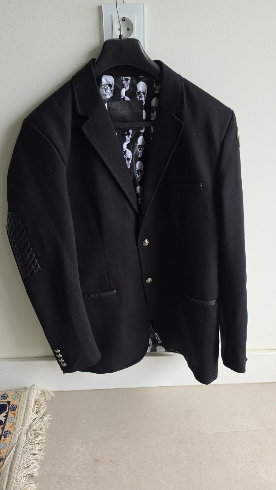 Philipp Plein blazer zo goed als nieuw, Zwart, Overige maten, Ophalen of Verzenden, Zo goed als nieuw