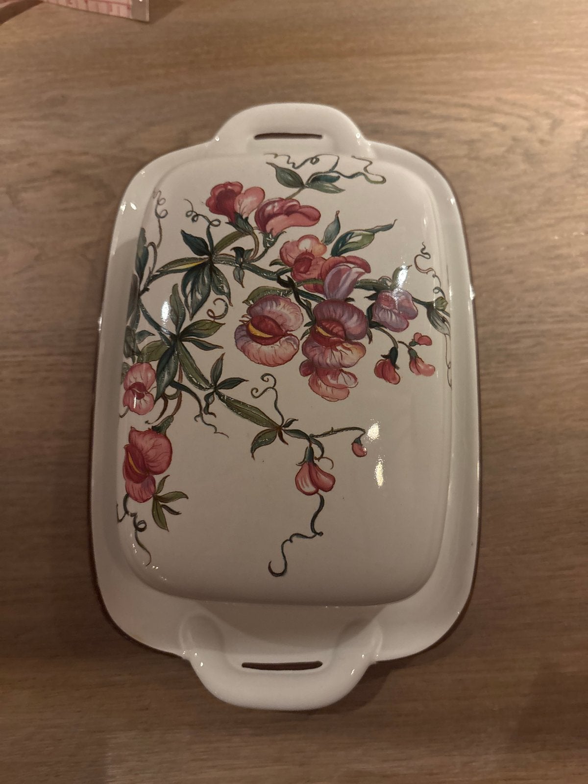 Villeroy & Boch botervloot met bloemmotief, Ophalen of Verzenden