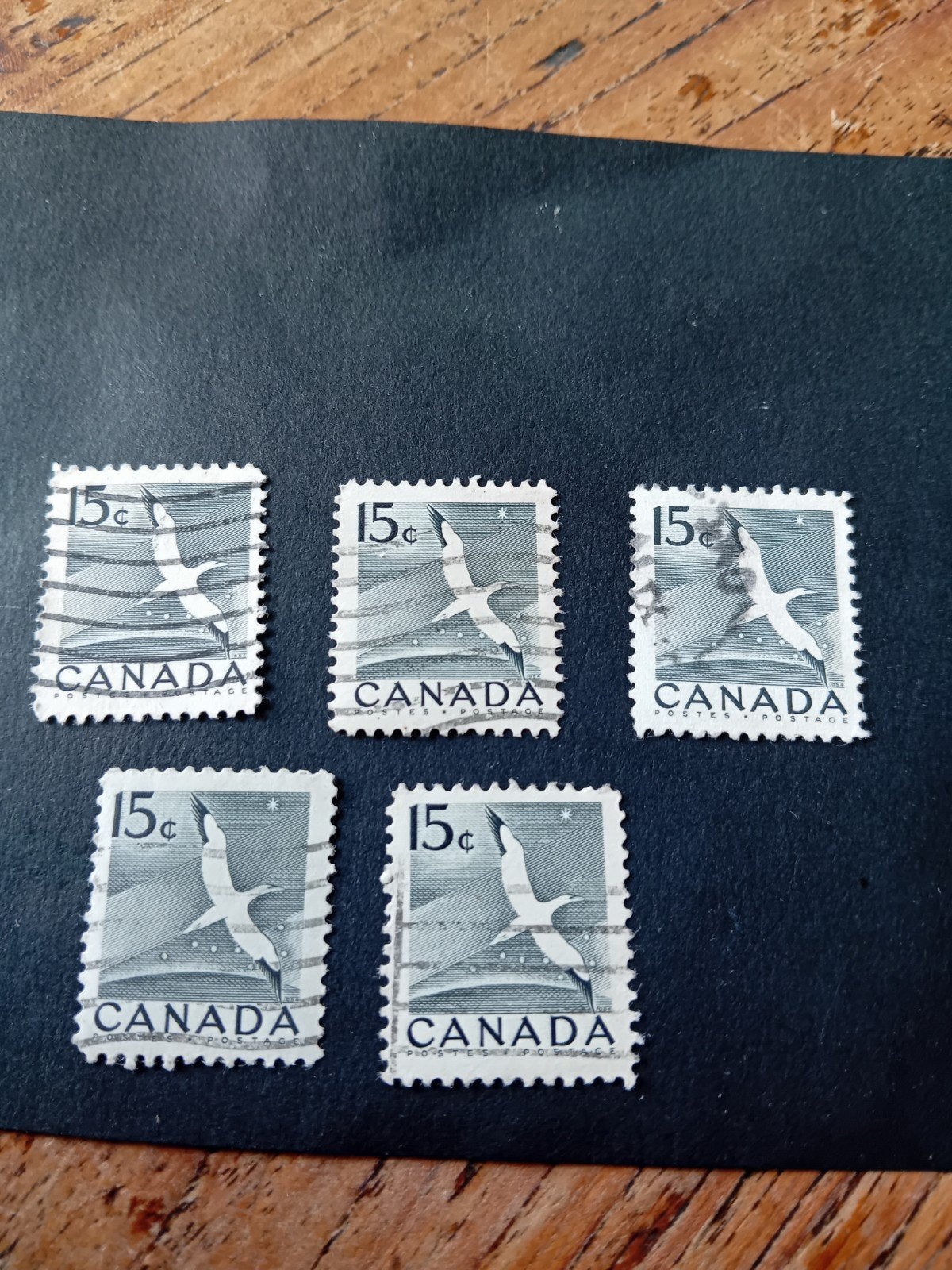 Set van 5 Canadese postzegels - 15 cent met vogelmotief, Ophalen of Verzenden, Oost-Azië