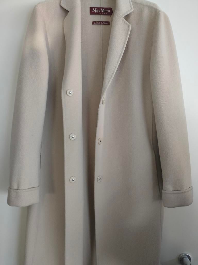 Nieuwe Max Mara Studio ecru jas, maat 38, Beige, Max Mara, Nieuw, Ophalen