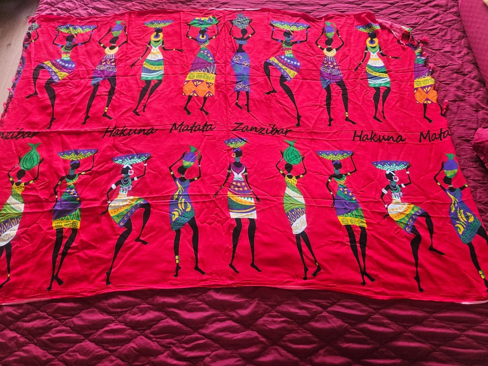 Prachtige Afrikaanse pareo / omslagdoek Zanzibar, Ophalen of Verzenden, Nieuw, Roze, Overige typen