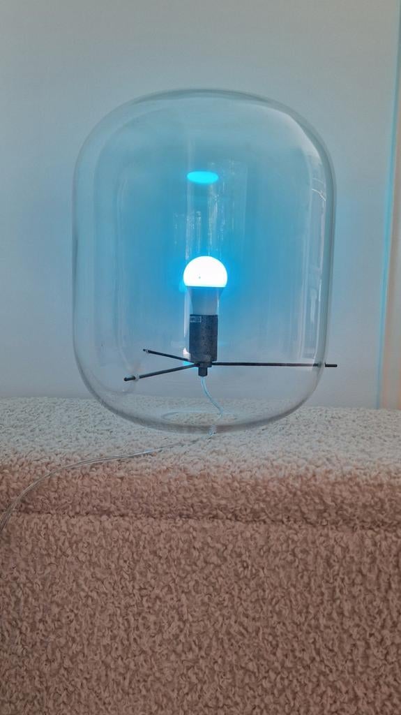 Grote glazen bol-lamp - 33x42cm, Ophalen, Gebruikt, Modern, minimalistisch